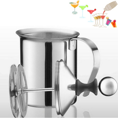 Ca Đánh Sữa Lạnh Latte Inox 2 Lớp Lưới Cao Cấp - Dụng Cụ Pha Chế