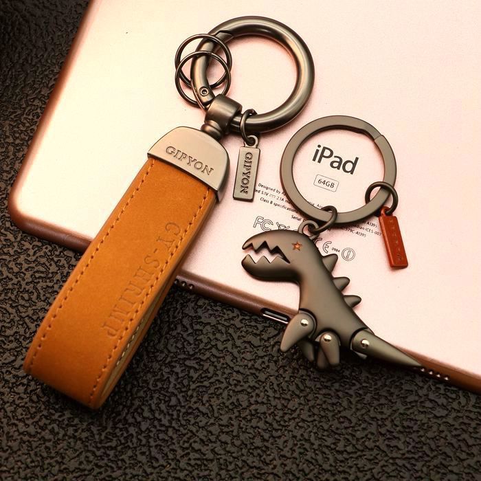 Móc khoá da INOX khủng long khoá smartkey