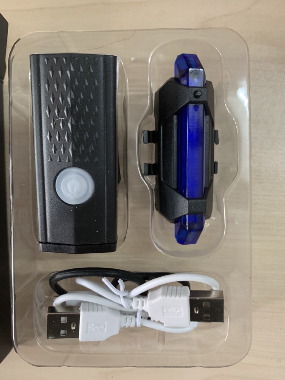 Đèn led xe đạp combo trước sau sạc USB DC- 2218