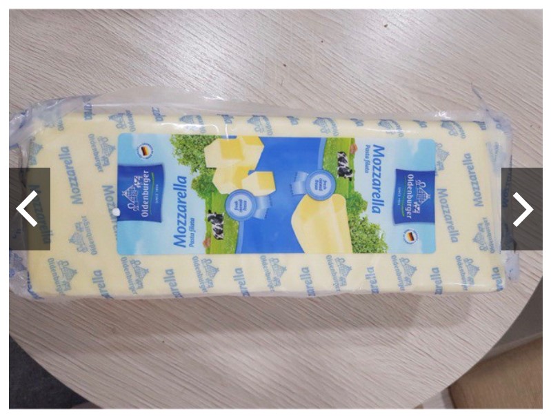 Phô mai Mozzarella Đức khối 2,5 kg