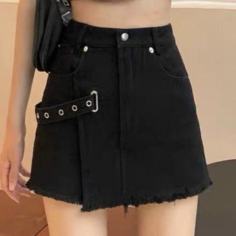 Quần Shorts Giả Váy Lưng Cao