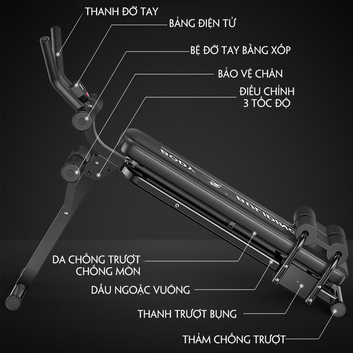Máy tập cơ bụng đa năng, Máy tập cơ bụng chính hãng, Máy Tập Cơ Bụng Hiệu Quả Tại Nhà