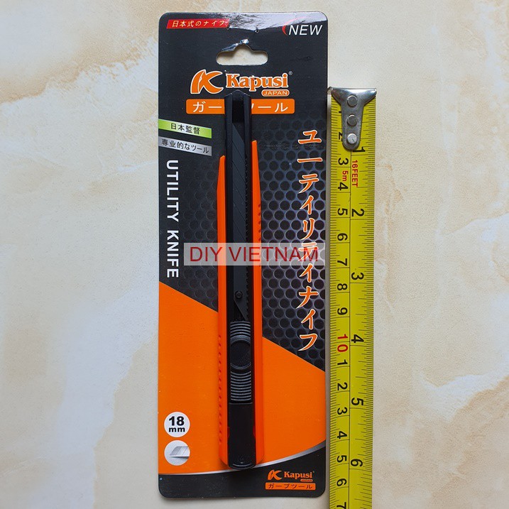 Dao rọc giấy mini hãng Kapusi Nhật Bản có thể chọn combo kèm 10 lưỡi lthay thế, lưỡi thép không rỉ, cực sắc bén phù hợp với vặn phòng, cắt decal (dao cắt decal)