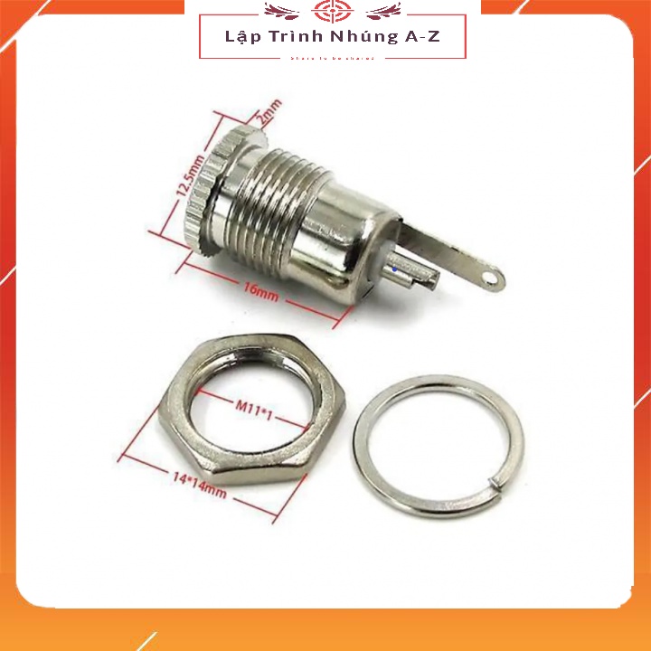 [Lập Trình Nhúng A-Z][150] Jack DC-099 Kim Loại Chuẩn 5.5 x 2.1mm (Có Cao Su Chống Nước)