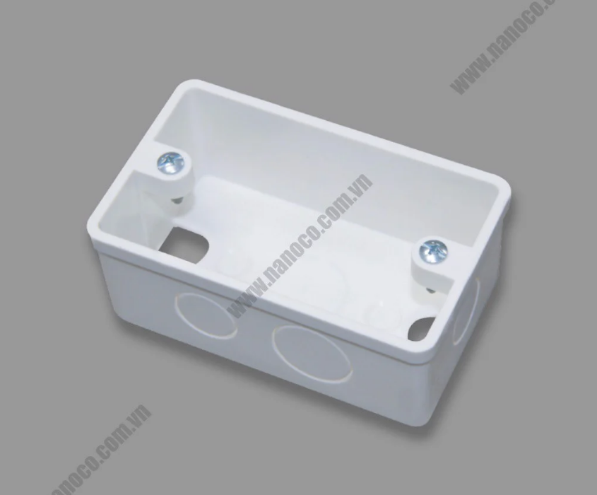 Hộp đế âm đơn na101, đế âm đôi na102, đế âm dùng cho cp tép nanoco