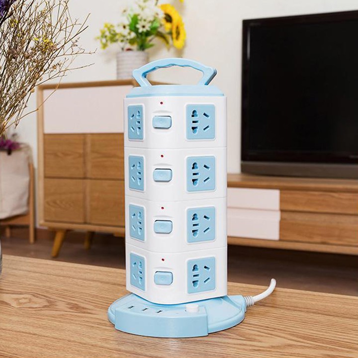 Ổ điện đa năng 4 tầng 16 ổ cắm 3 cổng usb siêu tiện lợi - ổ cắm điện thiết kế đứng 4 tầng đa năng.