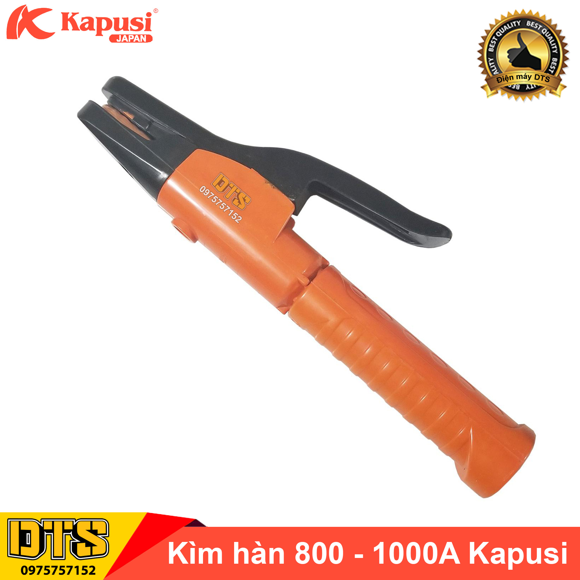 Kìm hàn 800 - 1000A Kapusi JAPAN, tiếp xúc đồng đúc nguyên khối, Kìm kẹp que máy hàn