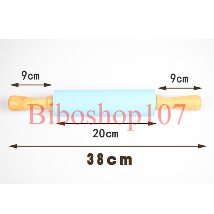 Cán Lăn Bột Silicon 38cm