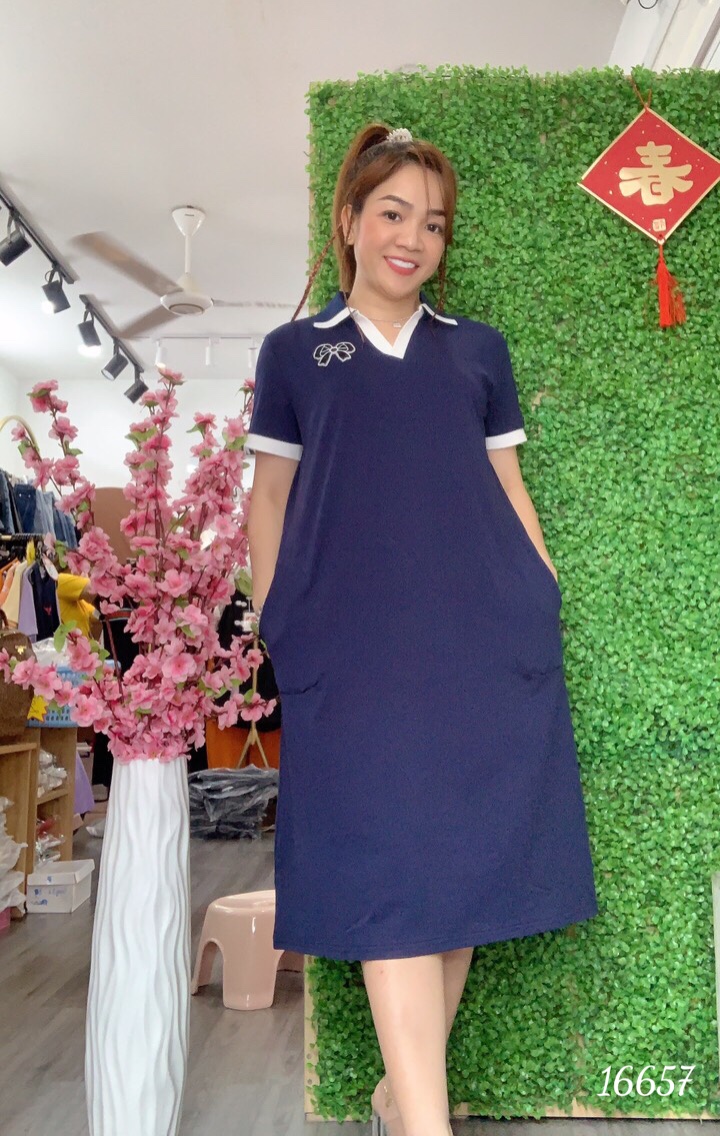 Đầm BIGSIZE Polo 1 Nơ 16657