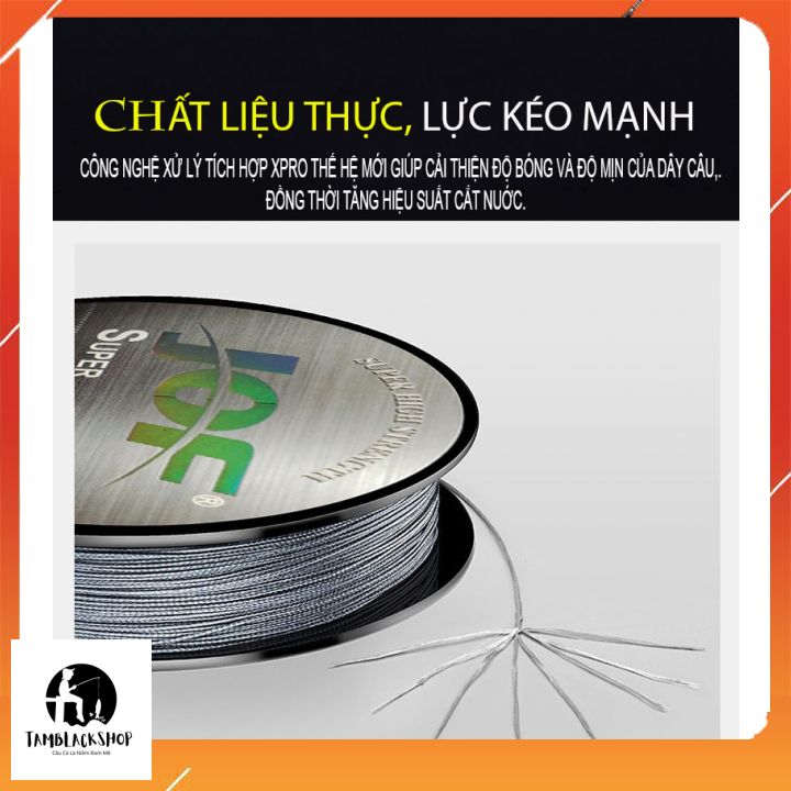 Cuộn 100m dây dù câu cá PE X4 JOF cao cấp