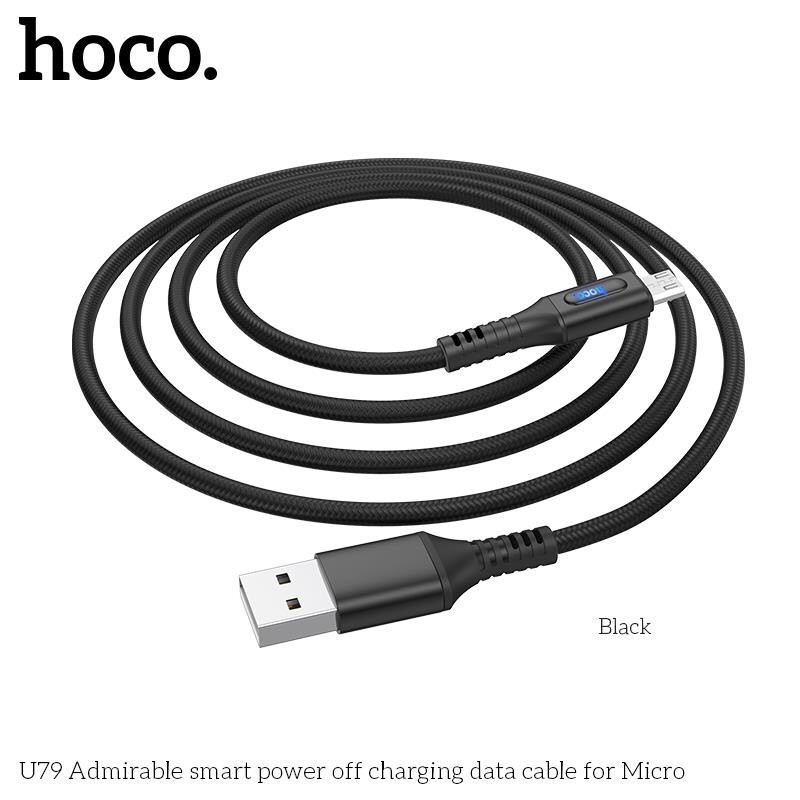 Cáp sạc Hoco U79 Micro USB 1.2M - Ngắt điện thông minh