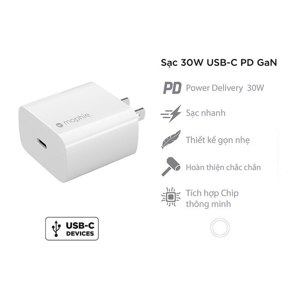 Cốc sạc nhanh mophie power delivery pd 30w