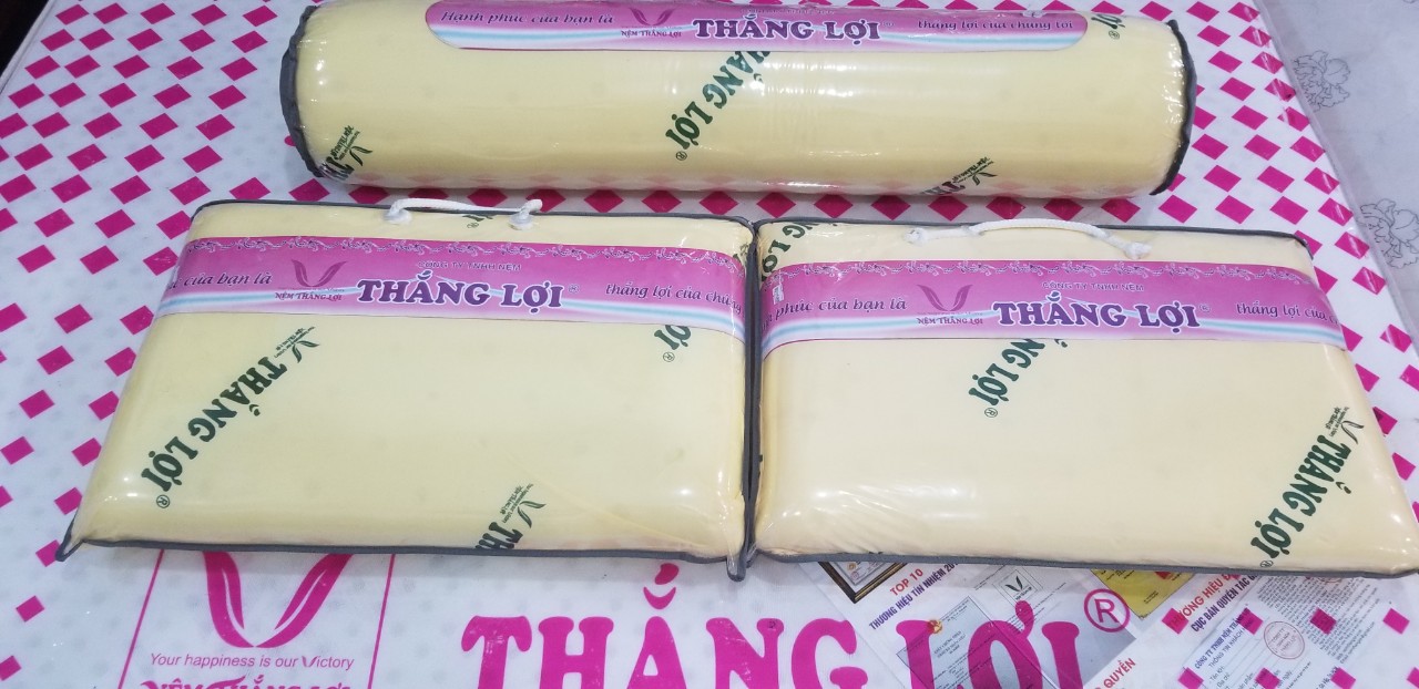 [HCM]BỘ 3 GỐI CAO SU NON THẮNG LỢI 40cm x 60cm