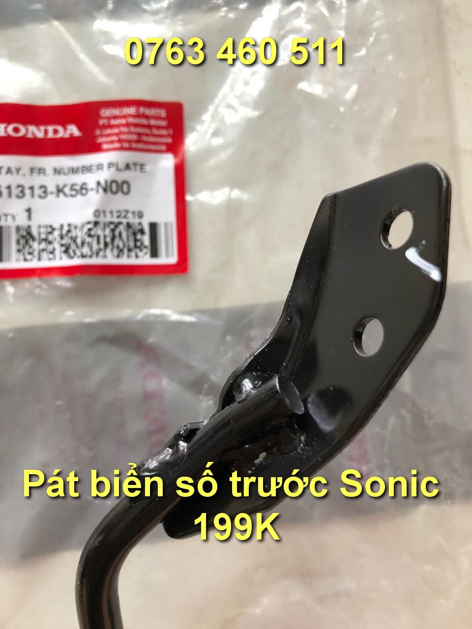 Pát biển số trước Sonic