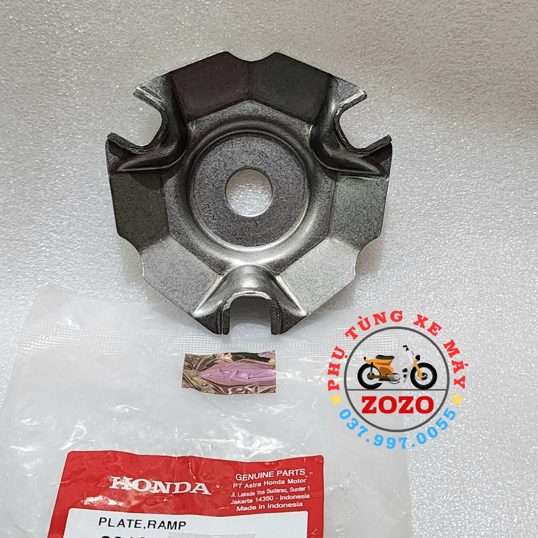 Tấm vênh, tấm chặn bi nồi trước vario 125-160, ab 125, pcx zin honda - 22131