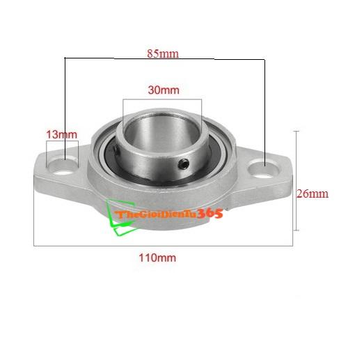 GỐI ĐỠ BẠC ĐAN DẠNG TRỤC NGANG FL006-30MM