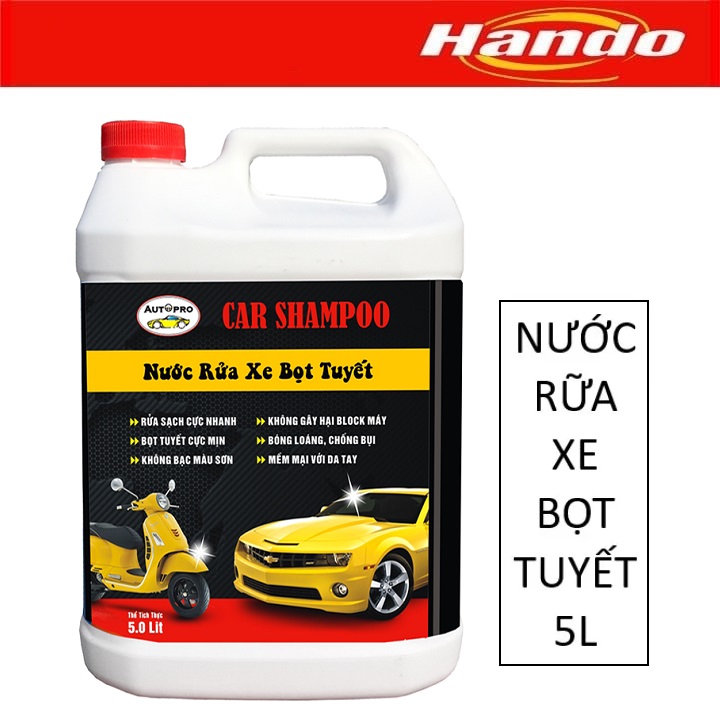 Nước rửa xe bọt tuyết car shampoo hando 5l hd130