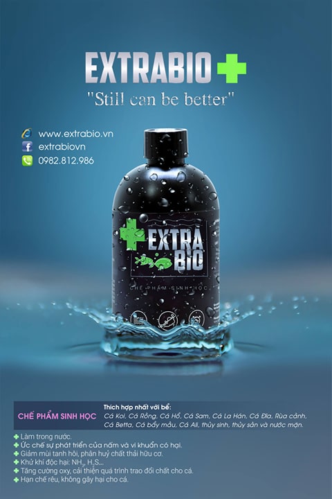 Men Vi Sinh Extra bio 250ml cao cấp cho cá cảnh, thủy sinh