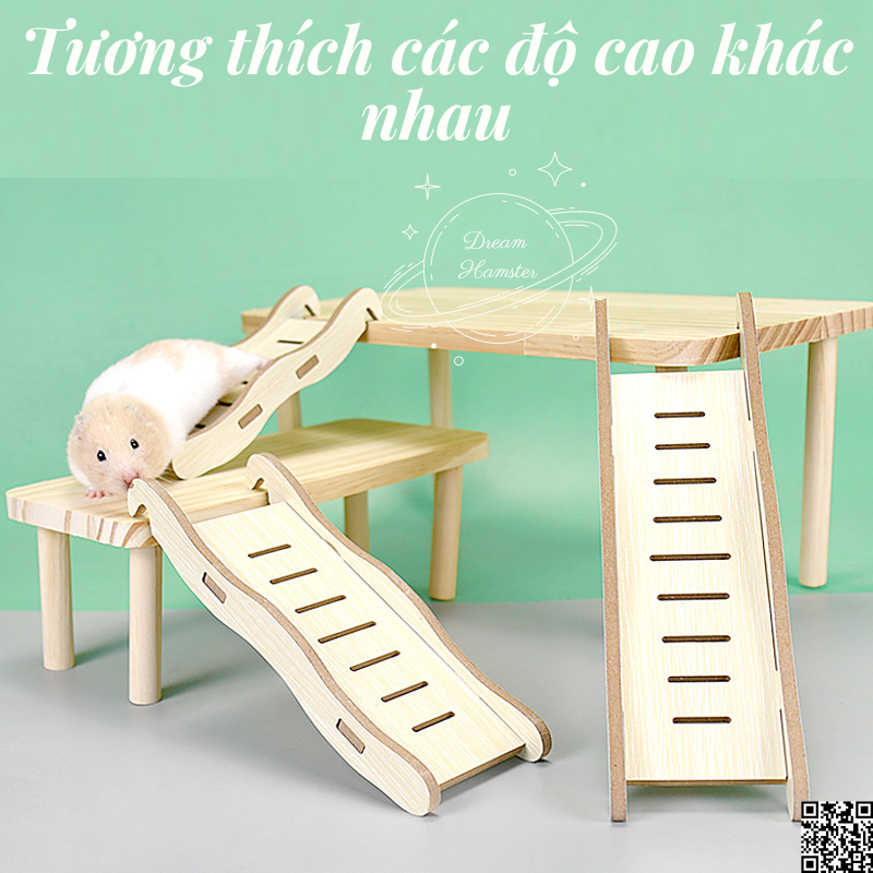 Cầu thang gỗ cho hamster, sóc...
