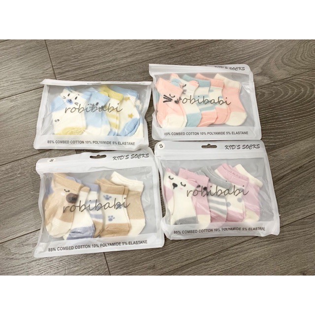 Set 5 đôi tất Kid tai mèo cho bé