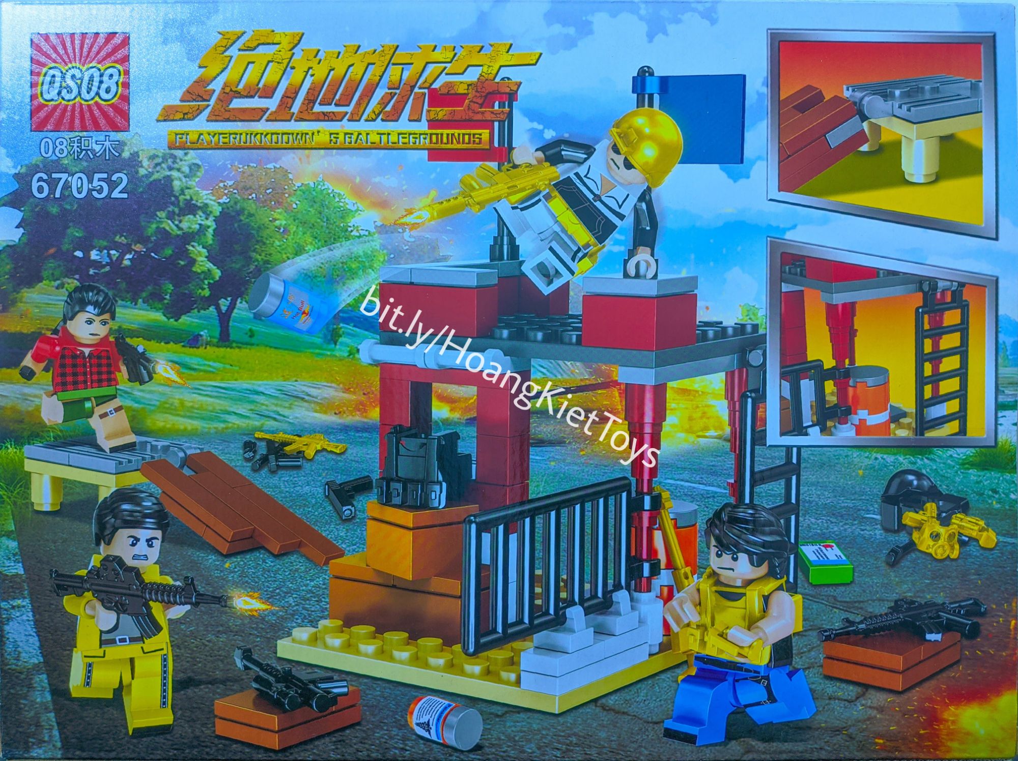 [HCM]Lego PUBG Minifigure QS08 67052 198+pcs lắp ráp Playerunknowns battlegrounds