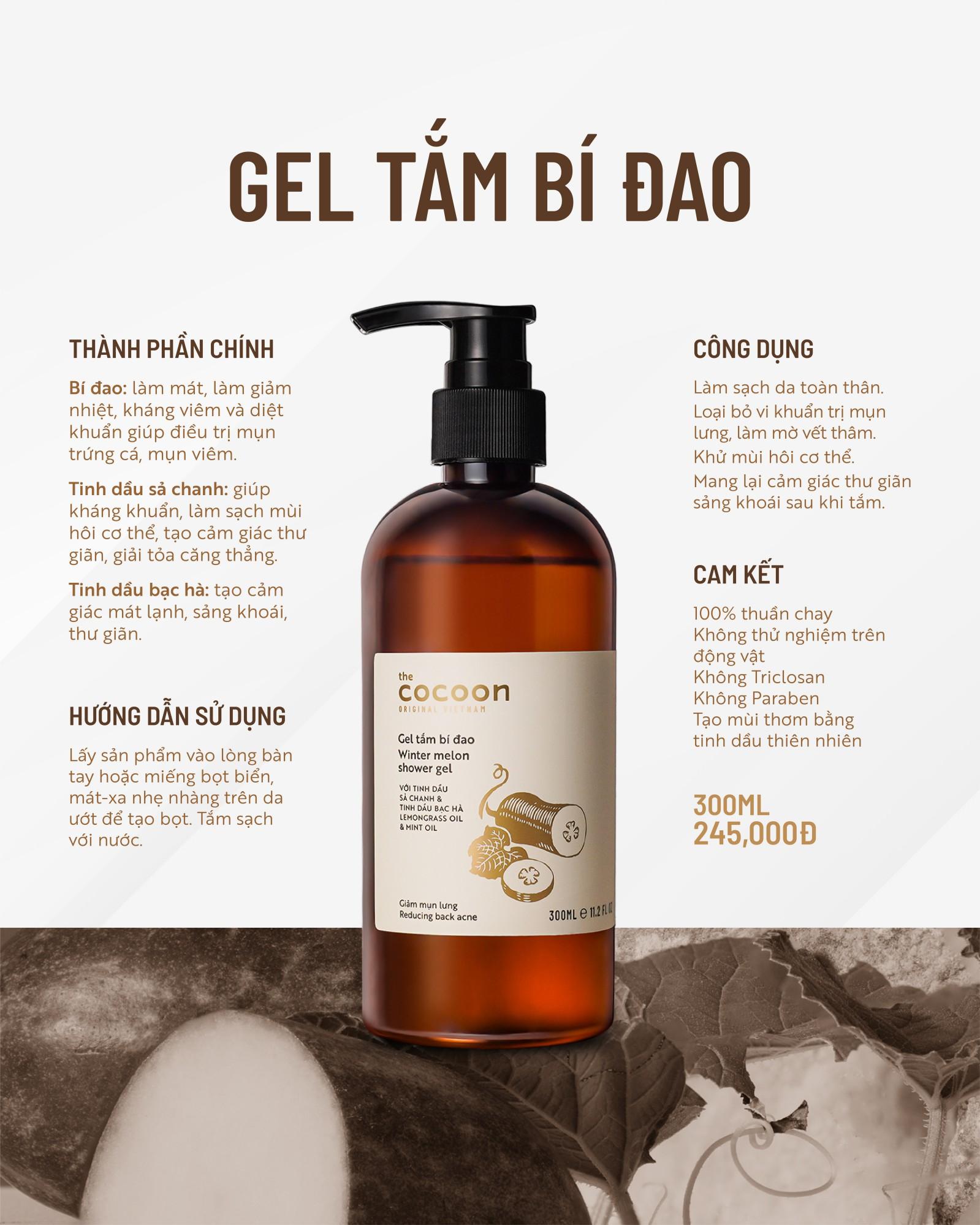 Combo body sáng mịn sạch mụn Cocoon