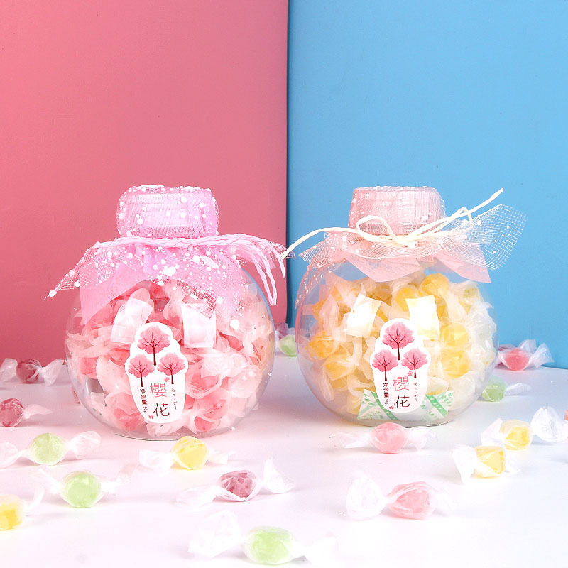 [ Sẵn hàng ] Kẹo lọ điều ước / Kẹo trái cây hoa anh đào / Kẹo hạc giấy / kẹo cứng / quà sinh nhật hình tròn / Hình tháp