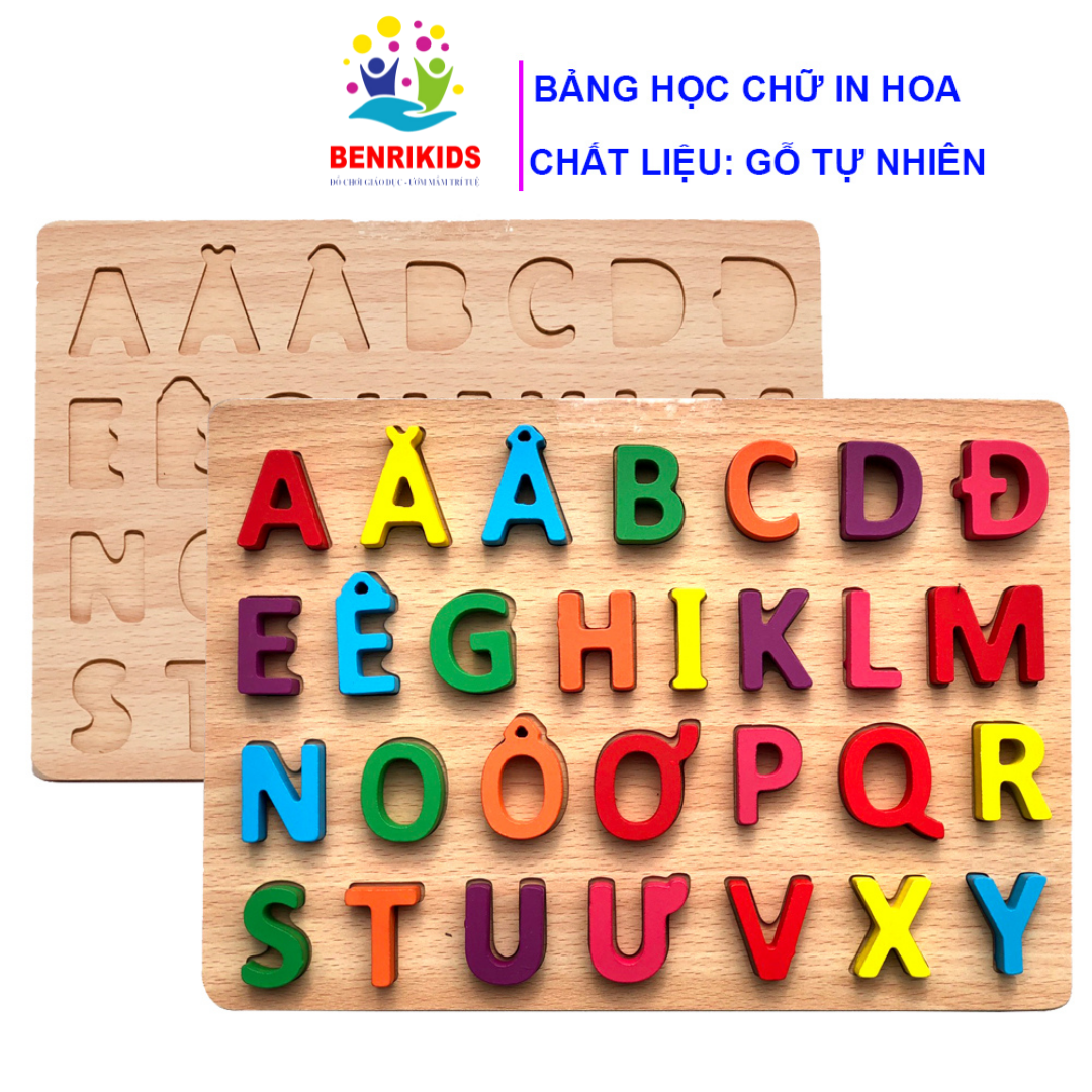 Wooden toys Vietnamese alphabet printed intelligent toy baby educational toys get familiar with basic letters, great pre-version outfit for your baby before Level 1, promote flexibility and idea.
