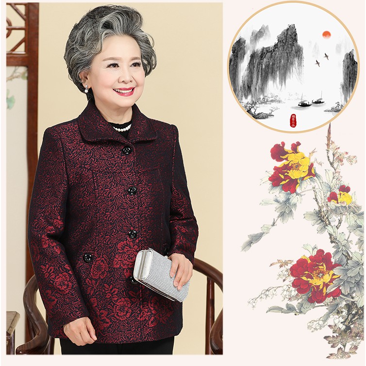 áo khoác cho người già ( da hoa ba) 🎉🎉