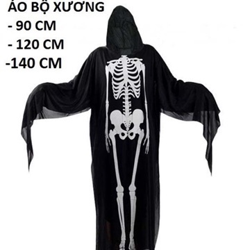 Áo Choàng có nón hình Bộ Xương - đầu lâu -Dơi trang phục hoá trang halloween