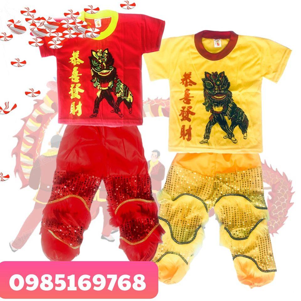 Bộ Quần Áo múa lân trung thu trẻ em 3 tuổi trở lên