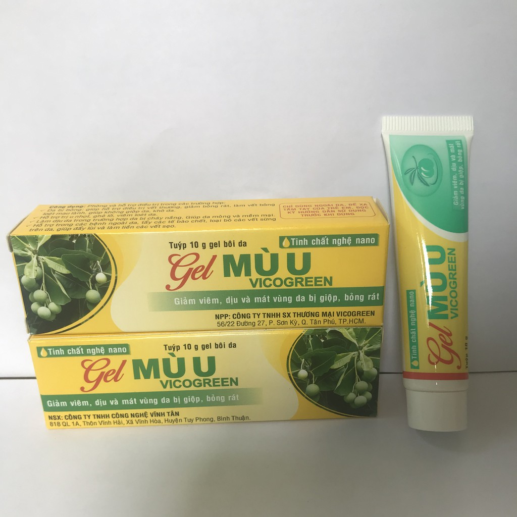 GEL MÙ U, BÔI PHỎNG VICOGREEN