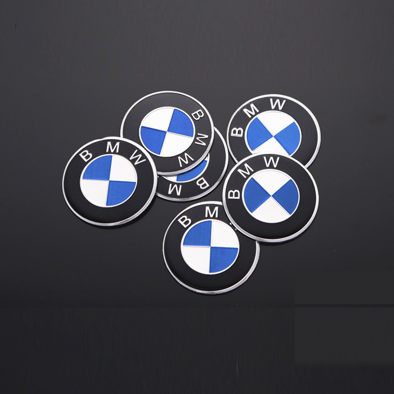 Bộ 2 logo tròn BMW nhôm 5.5cm Phẳng