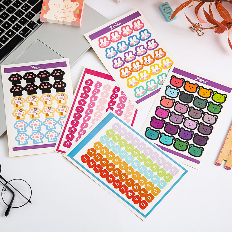 Sticker Nhãn Dán Sổ Ghi Chú, Giấy Dán Trang Trí