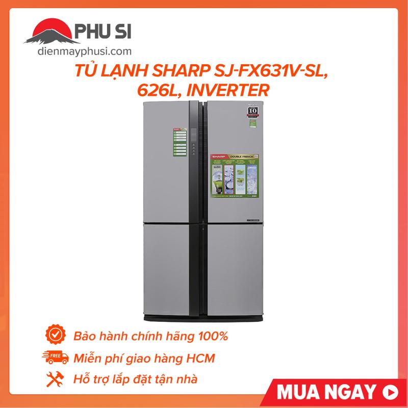 Tủ lạnh Sharp SJ-FX631V-SL, 626L, Inverter