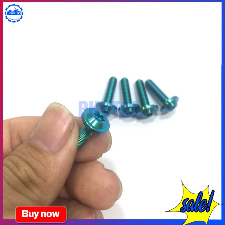 [HCM]Ốc Nắp Dầu 4LI15 GR5 Đầu Dù - TitanLục Bảo ( Giá 1 Con)