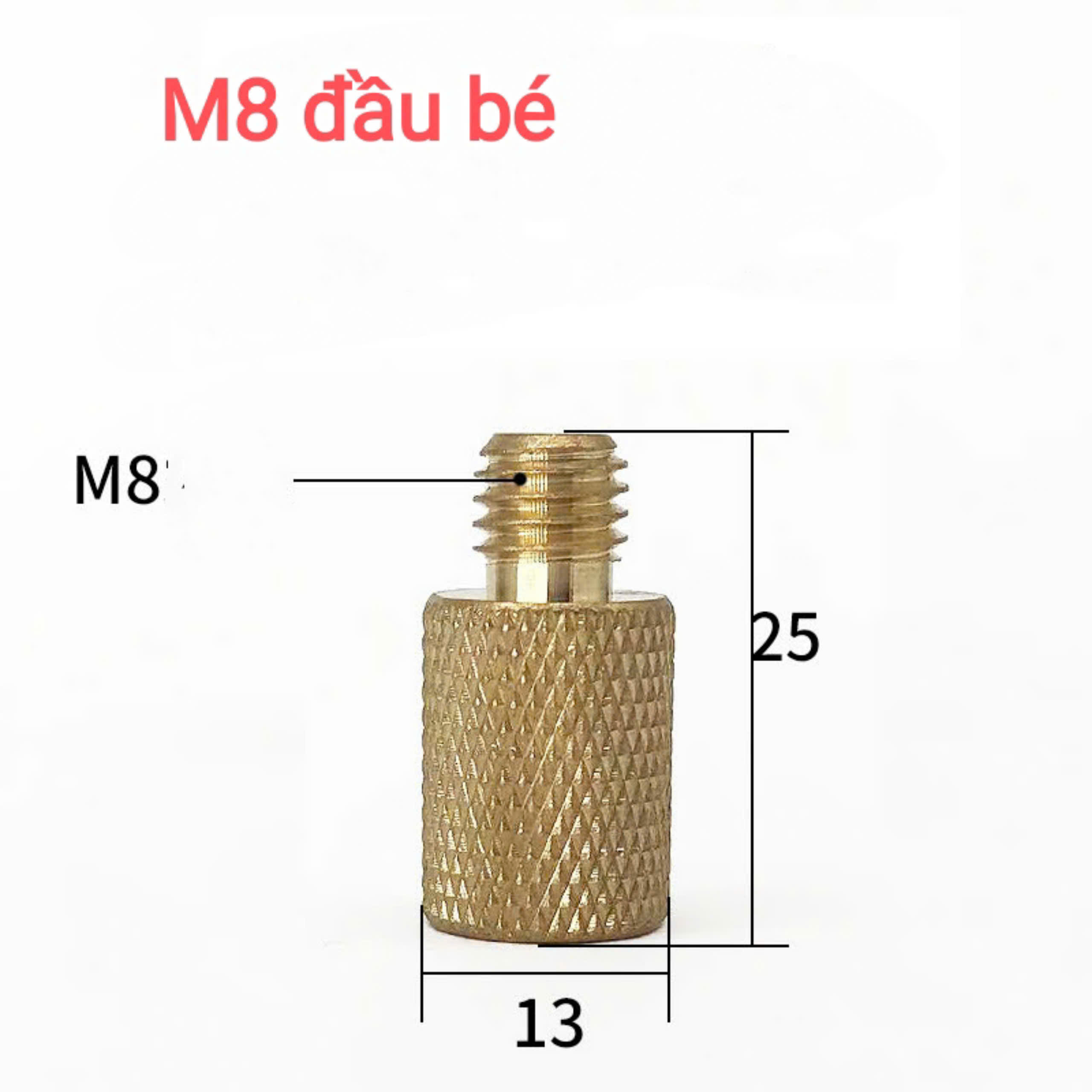 Bộ 2 cọc đồng M5, M6, M8 lắp vỏ acquy (dùng với kẹp cá sấu)