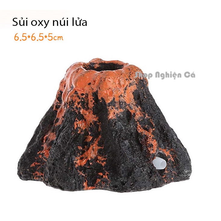 SỦI OXY HÌNH DÁNG NÚI LỬA PHUN TRÀO - PHỤ KIỆN HỒ CÁ - SỦI TRANG TRÍ