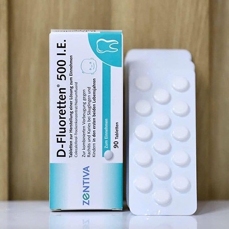Vitamin D3 Dflo D Fluoretten 500 IE 90 viên