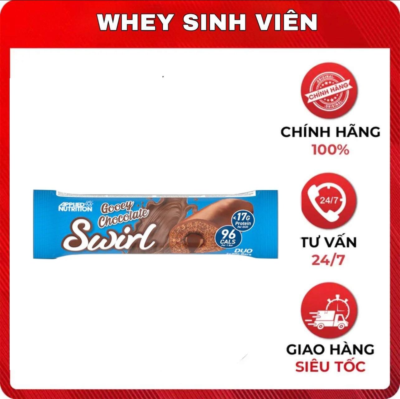 Bánh protein Applied Nutrition Swirl Duo Bar 60g HFSS Compliant
