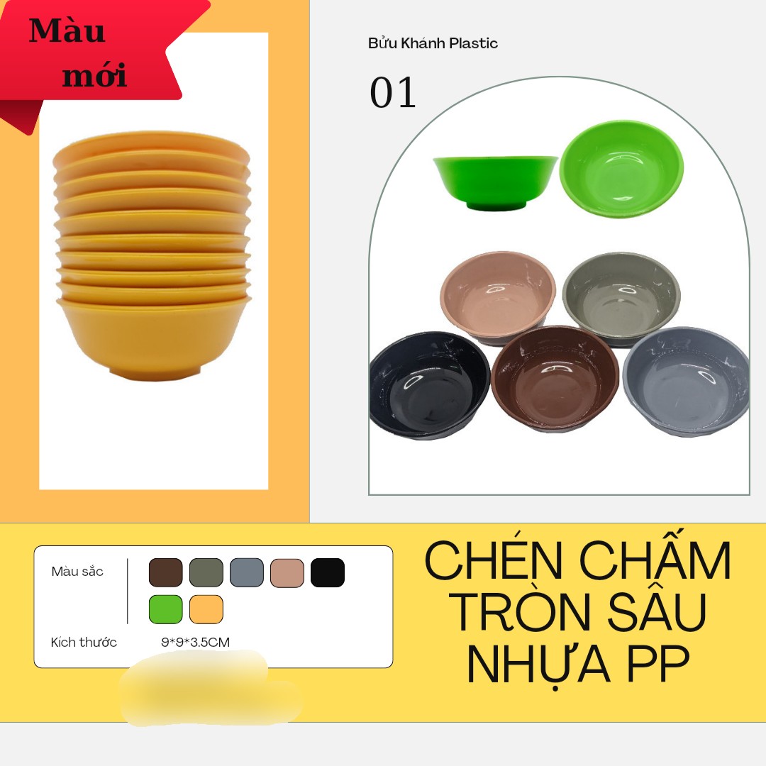 Chén chấm tròn sâu nhựa BKP