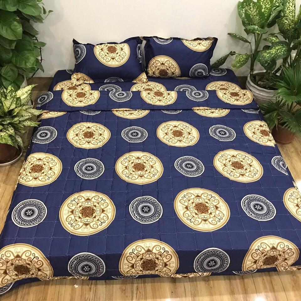 Bộ Ga Chun Vỏ Gối Cotton Poly Siêu Đẹp