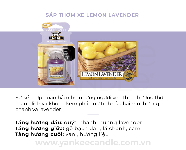 Sáp thơm xe Yankee Candle - Lemon Lavender