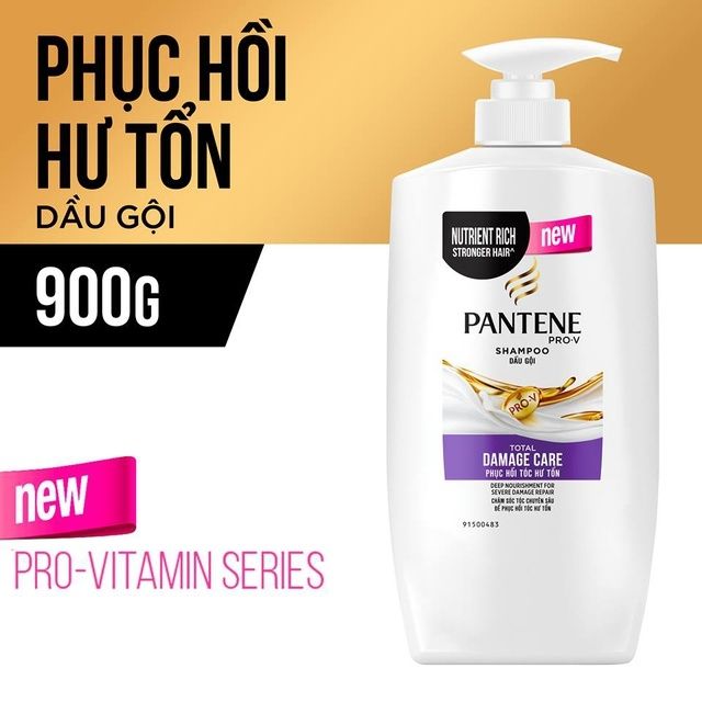 Dầu gội Pantene phục hồi hư tổn 900ml