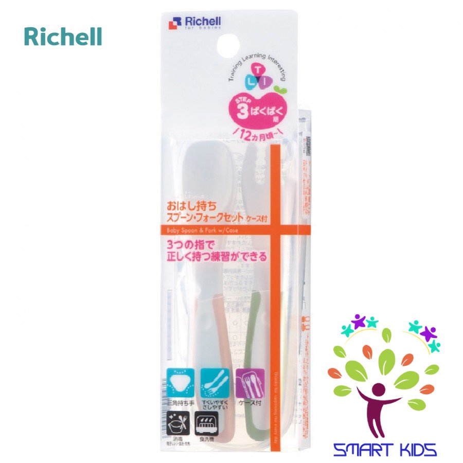 Bộ muỗng nĩa t.l.i richell (kèm hộp)