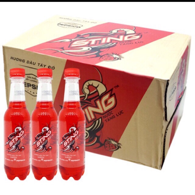 Lốc 6 chai nước tăng lực Sting đỏ