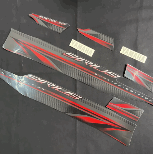 Nguyên bộ tem rời 3 lớp zin thái dán xe máy Yamaha sirius 2017 màu đỏ đen