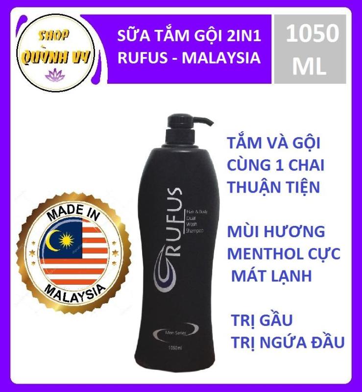 Sữa tắm gội 2 in 1 RUFUS MEN - Malaysia - Bạc hà mát lạnh - 1050 ML cao cấp