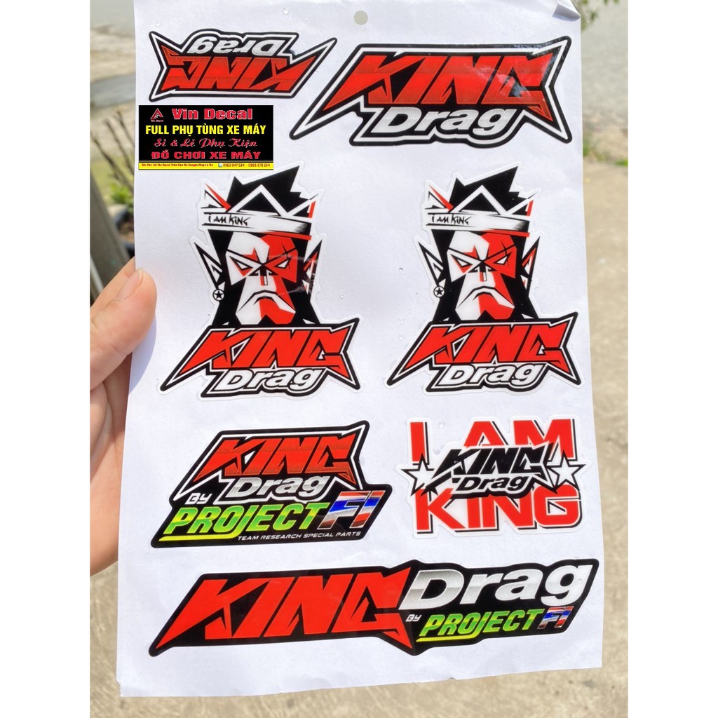 Bộ tem Kingdrag nổi dán các loại xe - dochoixemay