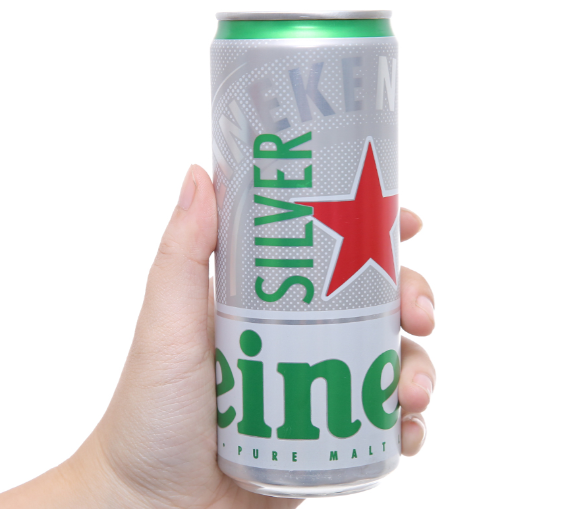 6 lon bia Heineken Silver 330ml